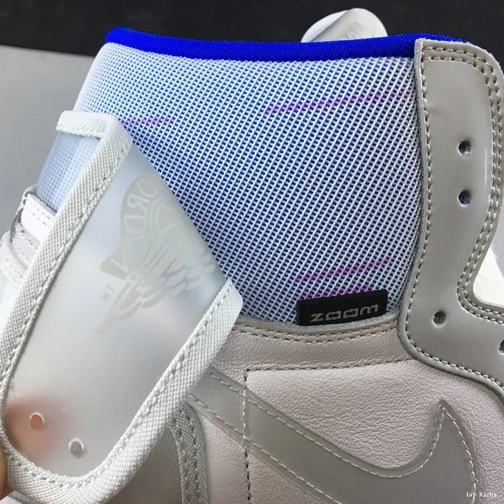 White CK6637-104 Zoom Retro Racer 1 Blue Jordan  High 0118